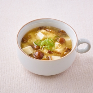 豆腐となめこのたまごスープ